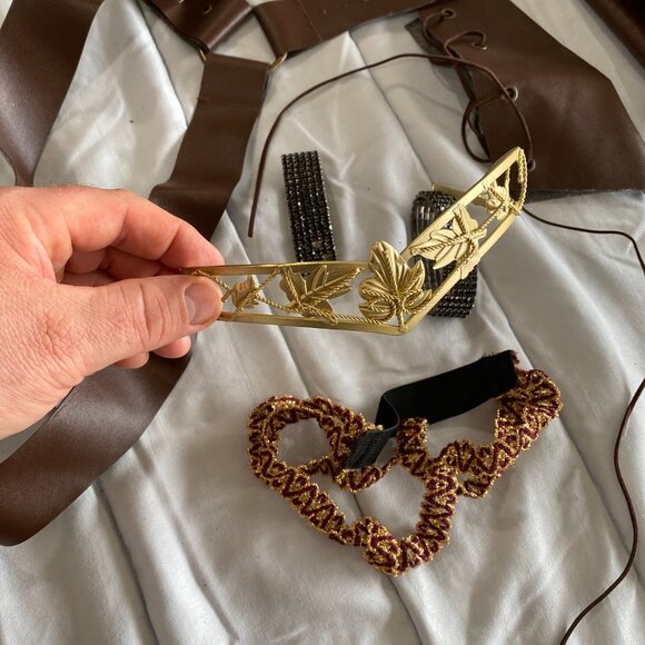 Khaleesi Inspired Dragon Queen Costume Set Medieval Fantasy Dress Game of Throne - Picture 9 of 9